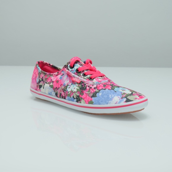 Vans Women's Floral Sneakers - Pink and Blue NWOT - Picture 8 of 16